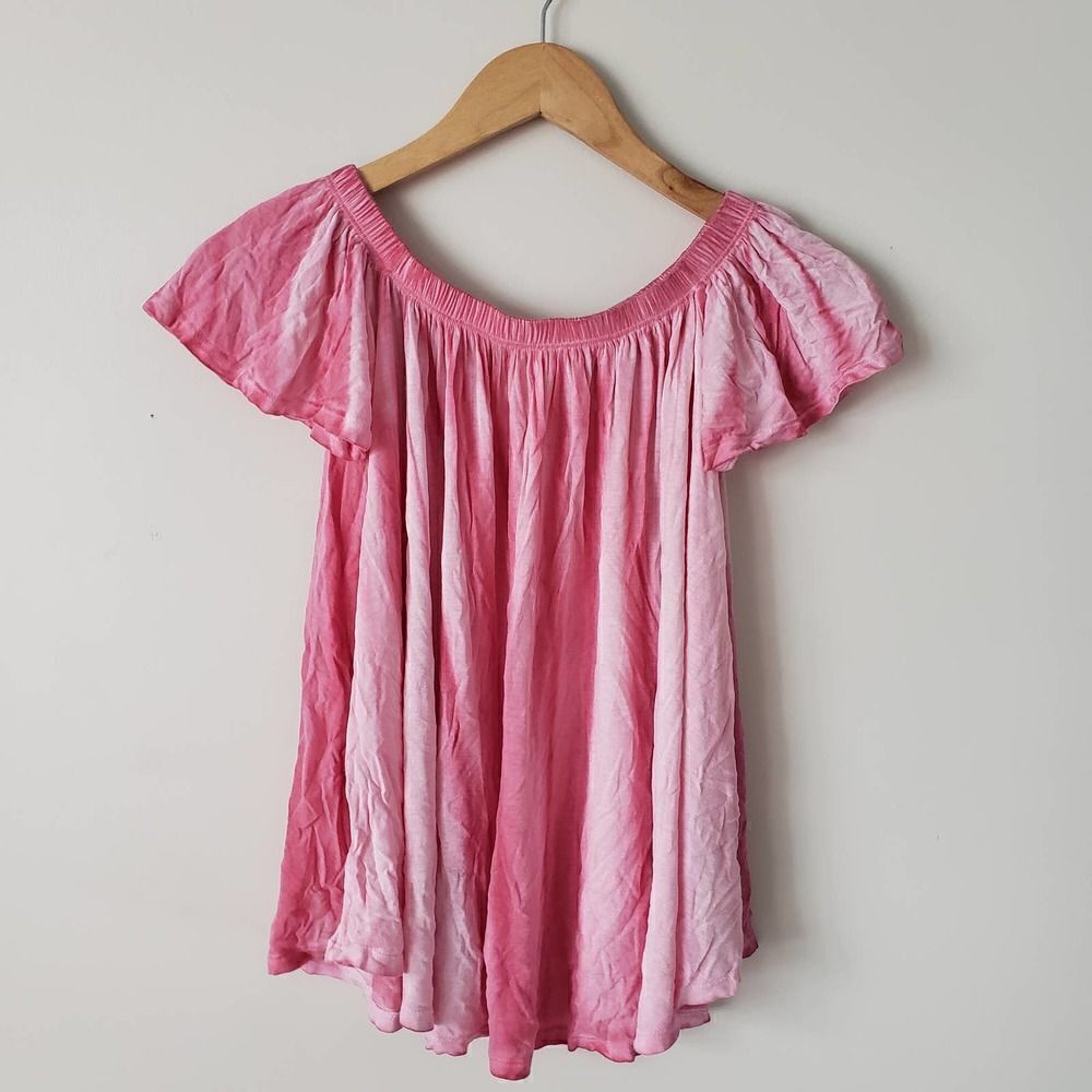 Free People Movement Tie Dye Off the Shoulder Top